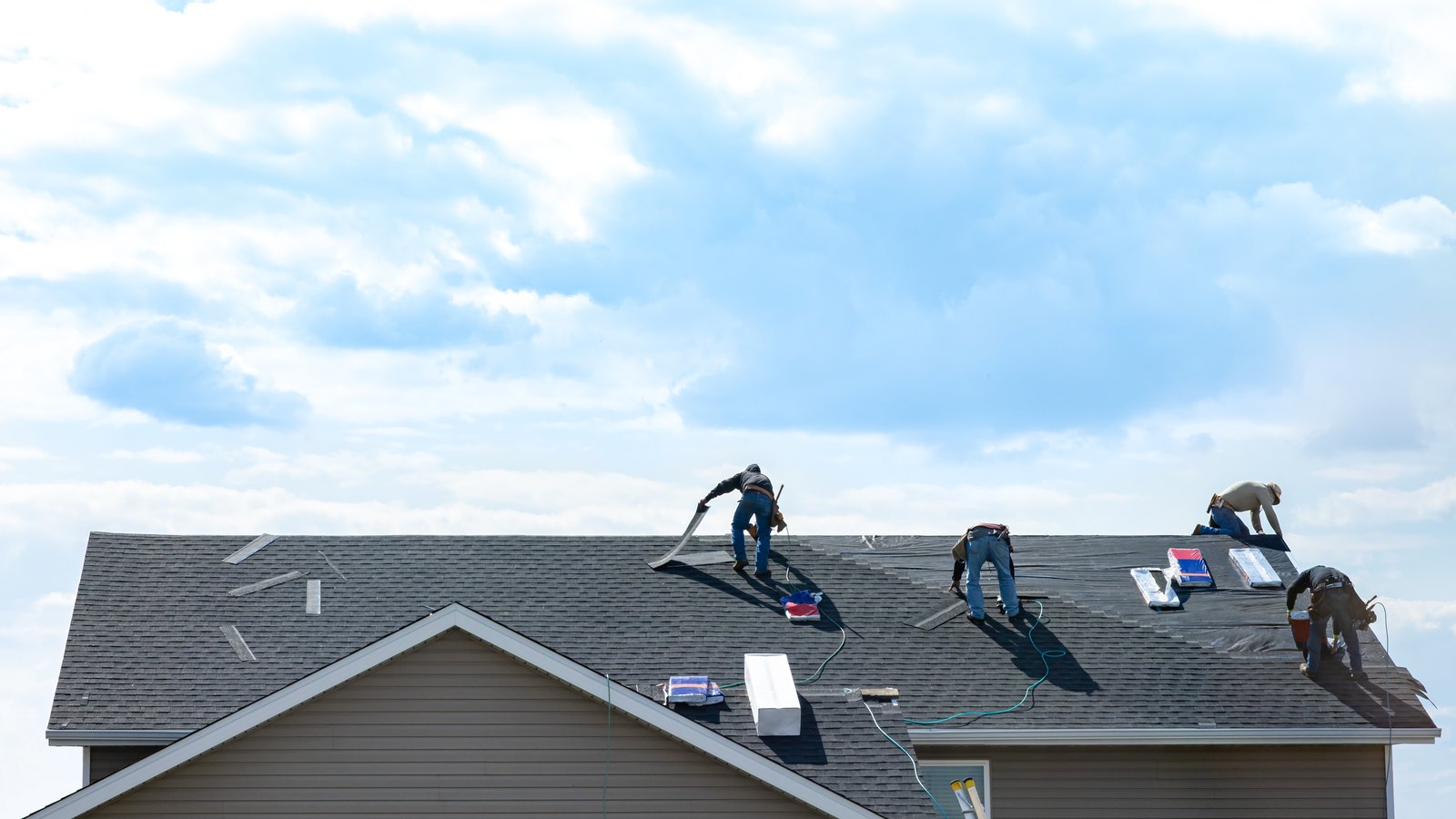 residential roofing in Washington DC during a roof replacement