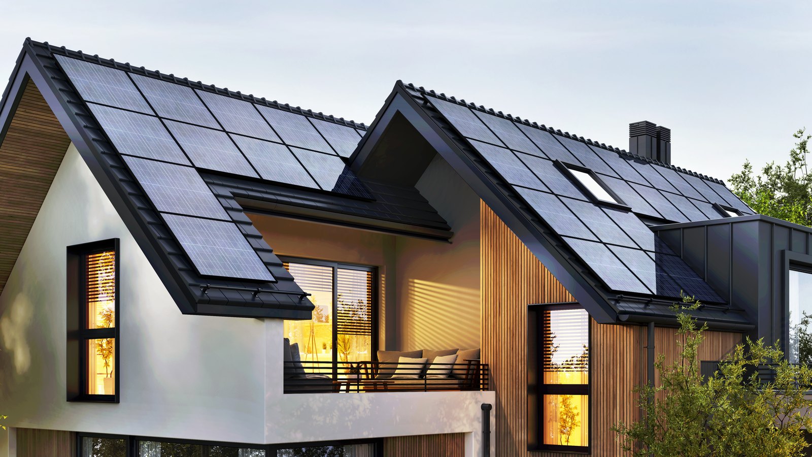 solar panels in Washington DC installed on a rowhouse roof
